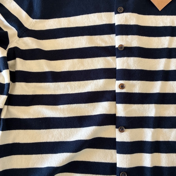 NWT Boden Emilia navy blue and white stripe cardigan sweater M - Picture 3 of 10
